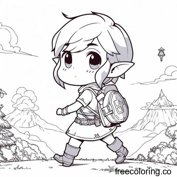 zelda drawing for coloring 1