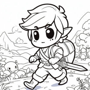zelda drawing for coloring 3