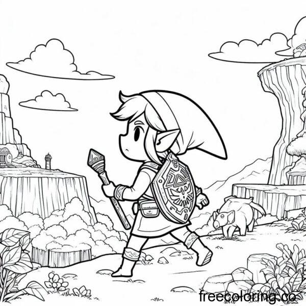 zelda drawing for coloring 6