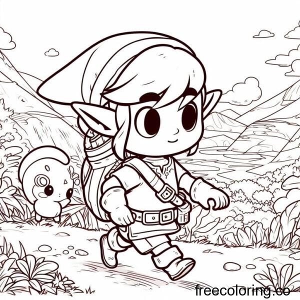 zelda drawing for coloring 7