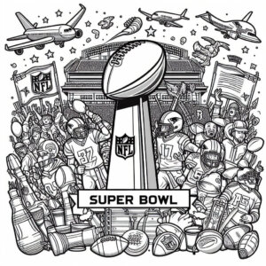 NFL superbowl event coloring page (2)
