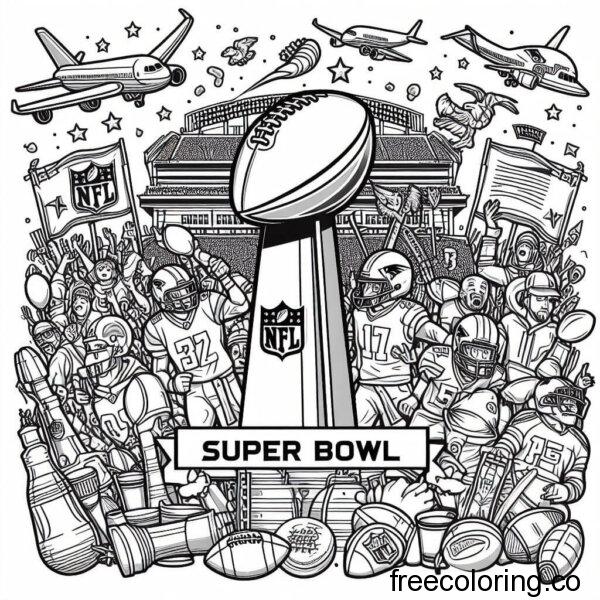 NFL superbowl event coloring page (2)