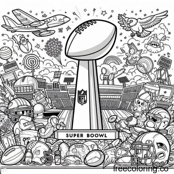 NFL superbowl event coloring page (4)