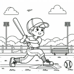 boy playing baseball coloring page (3)