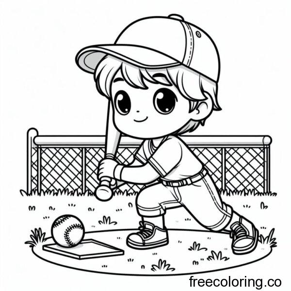 boy playing baseball coloring page (4)