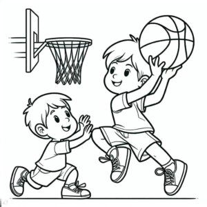 boy playing basketball game coloring page (1)