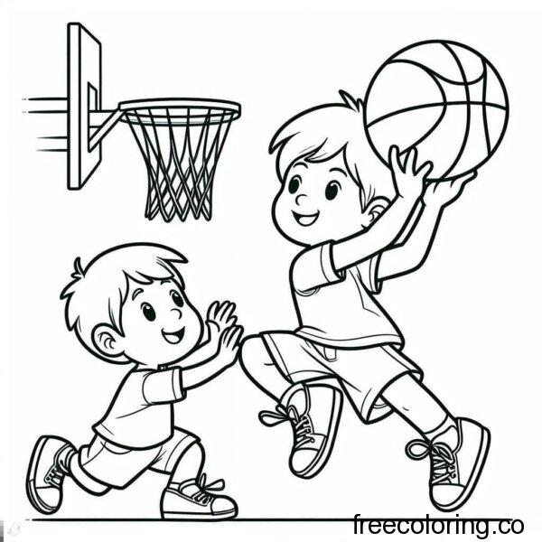 boy playing basketball game coloring page (1)