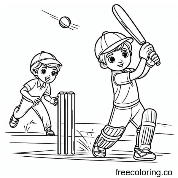 boy playing cricket coloring page (2)