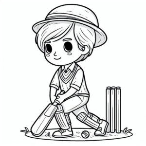 boy playing cricket coloring page (3)
