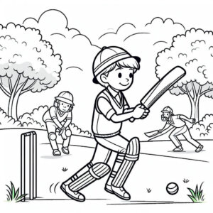 boy playing cricket coloring page (4)