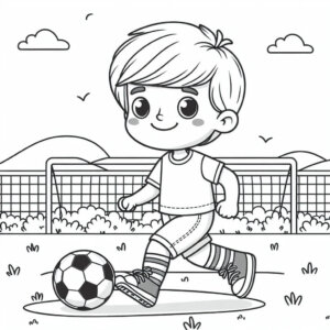 boy playing football coloring page (1)