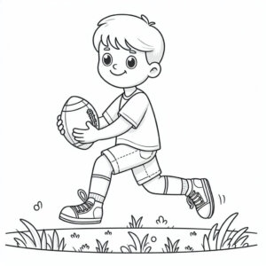 boy playing football coloring page (2)