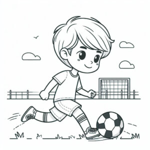 boy playing football coloring page (3)