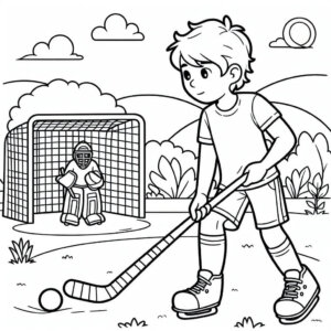 boy playing hockey coloring page (1)