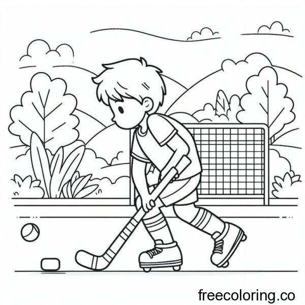 boy playing hockey coloring page (8)