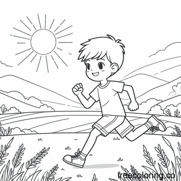 boy running outdoor