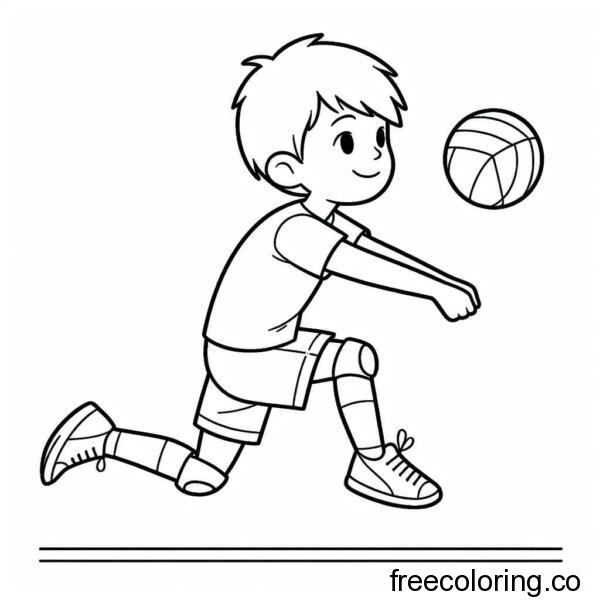 volleyball game coloring page (2)